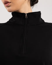 Adjustable Half-Zip Sweatshirt - Black