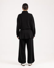 Wrap-Over Sweatpants - Black